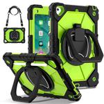 For iPad Air / Air 2 / 9.7 2018/2017 Contrast Color Robot Silicone Hybrid PC Tablet Case(Black Yellow Green)