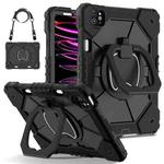 For iPad Pro 11 2022 / Air 10.9 2022 Contrast Color Robot Silicone Hybrid PC Tablet Case(Black)