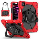 For iPad Pro 11 2022 / Air 10.9 2022 Contrast Color Robot Silicone Hybrid PC Tablet Case(Red Black)