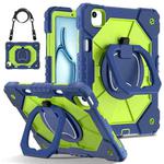 For iPad Air 11 2024 Contrast Color Robot Silicone Hybrid PC Tablet Case(Navy Yellow Green)