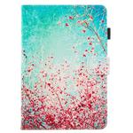 For Amazon Kindle Fire HD 8 (2020) Painted Flat Leather Case with Card Slot & Wallet & Holder & Sleep / Wake-up Function(Cherry Tree)