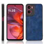 For Motorola Moto G05 / Moto E15 Cow Pattern Sewing Back Cover Phone Case(Blue)