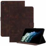 For Samsung Galaxy Tab A7 10.4 2020 T500 YX Small Butterfly Embossed Leather Tablet Case(Coffee)