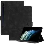 For Samsung Galaxy Tab S8 2022 X700 YX Small Butterfly Embossed Leather Tablet Case(Black)