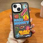 For iPhone 15 Trendy Graffiti Noctilucent Phone Cases(Make Money)