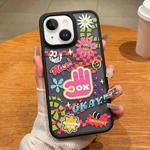 For iPhone 15 Trendy Graffiti Noctilucent Phone Cases(OK)