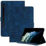 For Samsung Galaxy Tab S7 T870 YX Small Butterfly Embossed Smart Leather Tablet Case(Royal Blue)