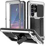 For Samsung Galaxy S25 Ultra 5G R-JUST Sliding Camera Life Waterproof Holder Phone Case(Silver)