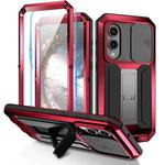 For Samsung Galaxy S25 Edge 5G R-JUST Sliding Camera Life Waterproof Holder Phone Case(Red)