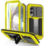 For Samsung Galaxy S25 Edge 5G R-JUST Sliding Camera Life Waterproof Holder Phone Case(Yellow)