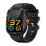 KT71 1.96 inch HD Square Screen Rugged Smart Watch Supports Bluetooth Calls/Sleep Monitoring/Blood Oxygen Monitoring(Black + Gold)