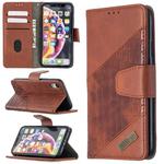 For iPhone XR Matching Color Crocodile Texture Horizontal Flip PU Leather Case with Wallet & Holder & Card Slots(Brown)