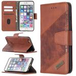 For iPhone 6 Plus Matching Color Crocodile Texture Horizontal Flip PU Leather Case with Wallet & Holder & Card Slots(Brown)