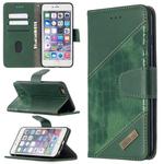 For iPhone 6 Plus Matching Color Crocodile Texture Horizontal Flip PU Leather Case with Wallet & Holder & Card Slots(Green)