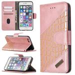 For iPhone 6 Plus Matching Color Crocodile Texture Horizontal Flip PU Leather Case with Wallet & Holder & Card Slots(Rose Gold)