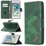 For iPhone 8 Plus Matching Color Crocodile Texture Horizontal Flip PU Leather Case with Wallet & Holder & Card Slots(Green)