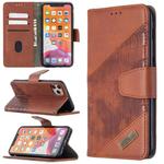 For iPhone 11 Pro Max Matching Color Crocodile Texture Horizontal Flip PU Leather Case with Wallet & Holder & Card Slots(Brown)