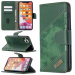 For iPhone 11 Pro Max Matching Color Crocodile Texture Horizontal Flip PU Leather Case with Wallet & Holder & Card Slots(Green)