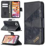 For iPhone 11 Pro Matching Color Crocodile Texture Horizontal Flip PU Leather Case with Wallet & Holder & Card Slots(Black)