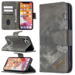 For iPhone 11 Pro Matching Color Crocodile Texture Horizontal Flip PU Leather Case with Wallet & Holder & Card Slots(Grey)