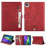 For iPad Pro 11(2020) / Pro 11(2018) Tablet Fashion Calf Texture Zipper Horizontal Flip Leather Tablet Case with Stand & Card Slots & Wallet & Wake-up / Sleep Function(Red)