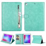 For iPad 9.7 inch Universal Tablet Fashion Calf Texture Zipper Horizontal Flip Leather Case with Stand & Card Slots & Wallet & Wake-up / Sleep Function(Green)
