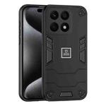 For Honor X8b 2 in 1 Shockproof Phone Case(Black)