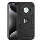 For Honor X9b 2 in 1 Shockproof Phone Case(Black)