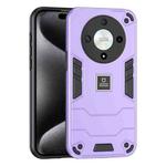 For Honor X9b 2 in 1 Shockproof Phone Case(Purple)