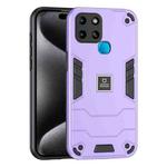 For Infinix Smart 6 2 in 1 Shockproof Phone Case(Purple)