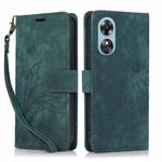 For OPPO A17 / A17K Orchid Butterfly Embossed Leather Phone Case(Green)