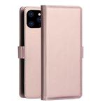 For iPhone 12 / 12 Pro DZGOGO MILO Series TPU + PU Horizontal Flip Leather Case with Holder & Card Slot & Wallet(Rose Gold)