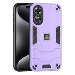 For OPPO A17 2 in 1 Shockproof Phone Case(Purple)