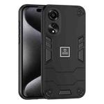 For OPPO A78 4G 2 in 1 Shockproof Phone Case(Black)