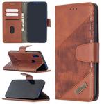 For Xiaomi Redmi 7 Matching Color Crocodile Texture Horizontal Flip PU Leather Case with Wallet & Holder & Card Slots(Brown)