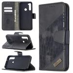 For Xiaomi Redmi Note 8T Matching Color Crocodile Texture Horizontal Flip PU Leather Case with Wallet & Holder & Card Slots(Black)