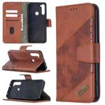For Xiaomi Redmi Note 8T Matching Color Crocodile Texture Horizontal Flip PU Leather Case with Wallet & Holder & Card Slots(Brown)
