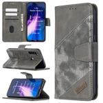 For Xiaomi Redmi Note 8 Matching Color Crocodile Texture Horizontal Flip PU Leather Case with Wallet & Holder & Card Slots(Grey)