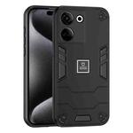 For Tecno Camon 20 Pro 4G 2 in 1 Shockproof Phone Case(Black)