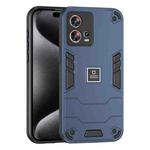 For Motorola Edge 30 Fusion 2 in 1 Shockproof Phone Case(Blue)