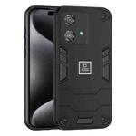 For Motorola Edge 40 Neo 2 in 1 Shockproof Phone Case(Black)