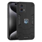 For Motorola Moto G 2023 2 in 1 Shockproof Phone Case(Black)