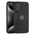 For Motorola Moto G Power 2022 2 in 1 Shockproof Phone Case(Black)