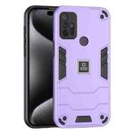 For Motorola Moto G10 2 in 1 Shockproof Phone Case(Purple)