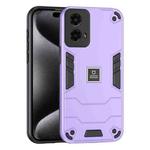 For Motorola Moto G 2024 5G 2 in 1 Shockproof Phone Case(Purple)