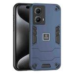 For Motorola Edge 5G 2024 Shockproof TPU Hybrid PC Phone Case(Blue)