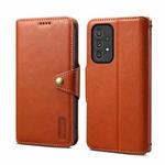 For Samsung Galaxy A33 5G Denior Cowhide Texture Wallet Style Leather Phone Case(Brown)