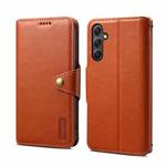 For Samsung Galaxy A34 5G Denior Cowhide Texture Wallet Style Leather Phone Case(Brown)