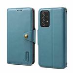 For Samsung Galaxy A52 5G Denior Cowhide Texture Wallet Style Leather Phone Case(Blue)
