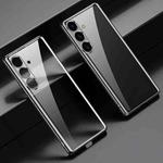 For Samsung Galaxy S24+ 5G SULADA Electroplating TPU Transparent Phone Case(Black)